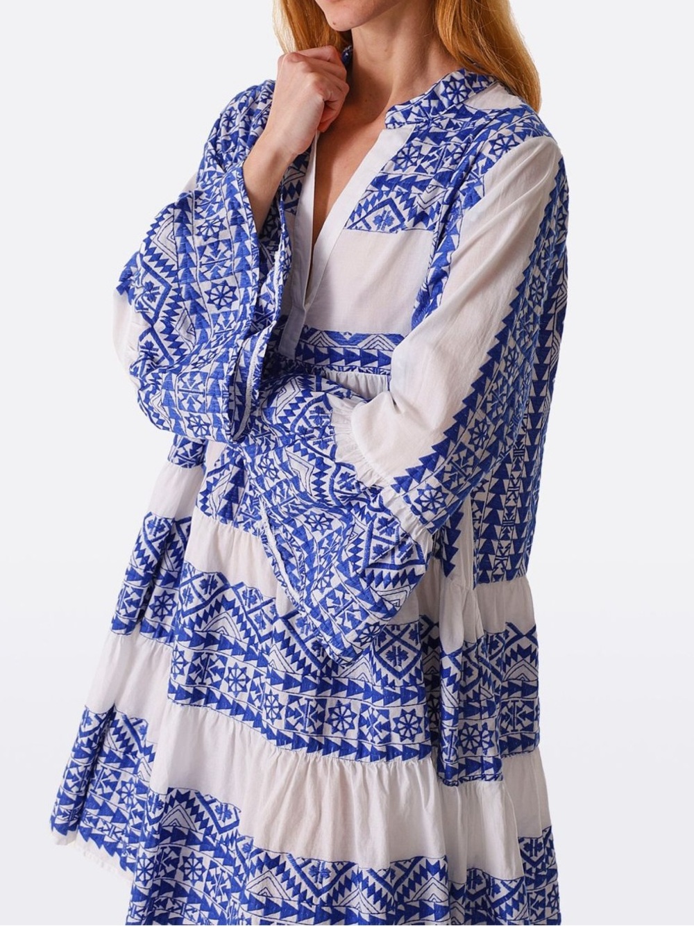 NWT Greek Archaic Kori Tiered Mini Dress